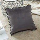 Capas de Almofadas de Veludo e Franja Pompom - Bellgari