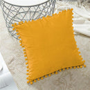 Capas de Almofadas de Veludo e Franja Pompom - Bellgari