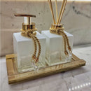 Kit Lavabo Branco e Ouro - Glow - Bellgari