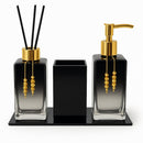 Kit Lavabo Luxo Sabonete Líquido Troover C/ Porta Escovas e Aromatizante - Bellgari