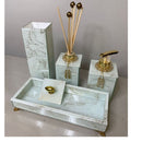 Kit Lavabo Mármore Fior com Porta Escova Grande