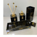 Kit Lavabo Mármore Fior com Porta Escova Grande