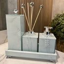 Kit Lavabo Mármore Fior com Porta Escova Grande