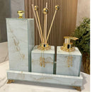 Kit Lavabo Mármore Fior com Porta Escova Grande