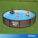 Piscina Estrutural 4.678L Circular Rattan Deluxe + Filtro + Capa + Lona Bestway