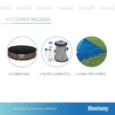 Piscina Estrutural 4.678L Circular Rattan Deluxe + Filtro + Capa + Lona Bestway