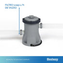 Piscina Estrutural 4.678L Circular Rattan Deluxe + Filtro + Capa + Lona Bestway